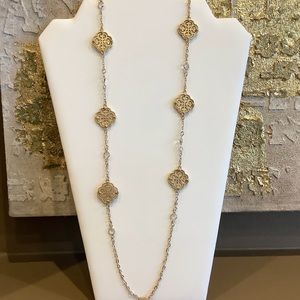 Metal Filigree Station Necklace